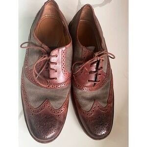 Sebago Brown Brattle Wingtip Oxford Dress Shoes Adult Mens Size 9 Vibram Sole